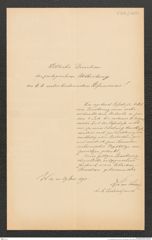 k.k. naturhistorisches Hofmuseum, Intendanzakten 1885-1896 (Hauer), Aktenzahl Z.367.f/1890, Seite 1